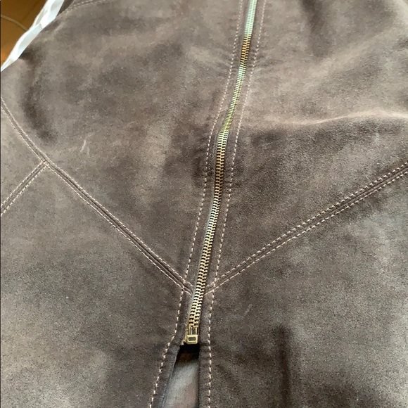 Laundry dark brown front zipper skirt - Picture 8 of 8